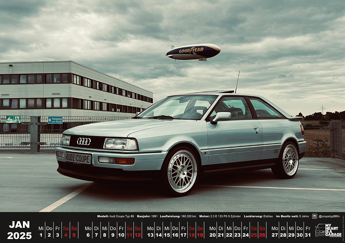 XXL-DinA2 Fan-Kalender 2026 - Modell: Audi 80 – Bild 2