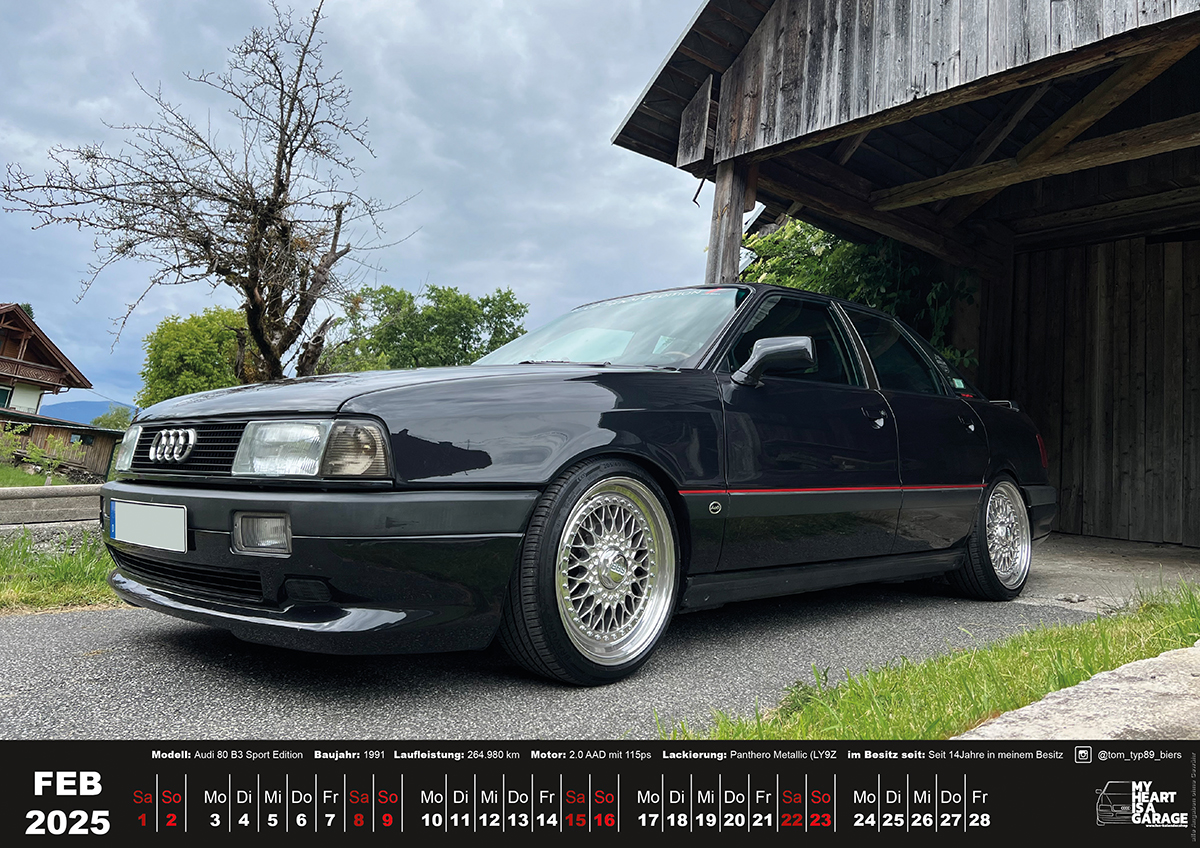XXL-DinA2 Fan-Kalender 2026 - Modell: Audi 80 – Bild 3