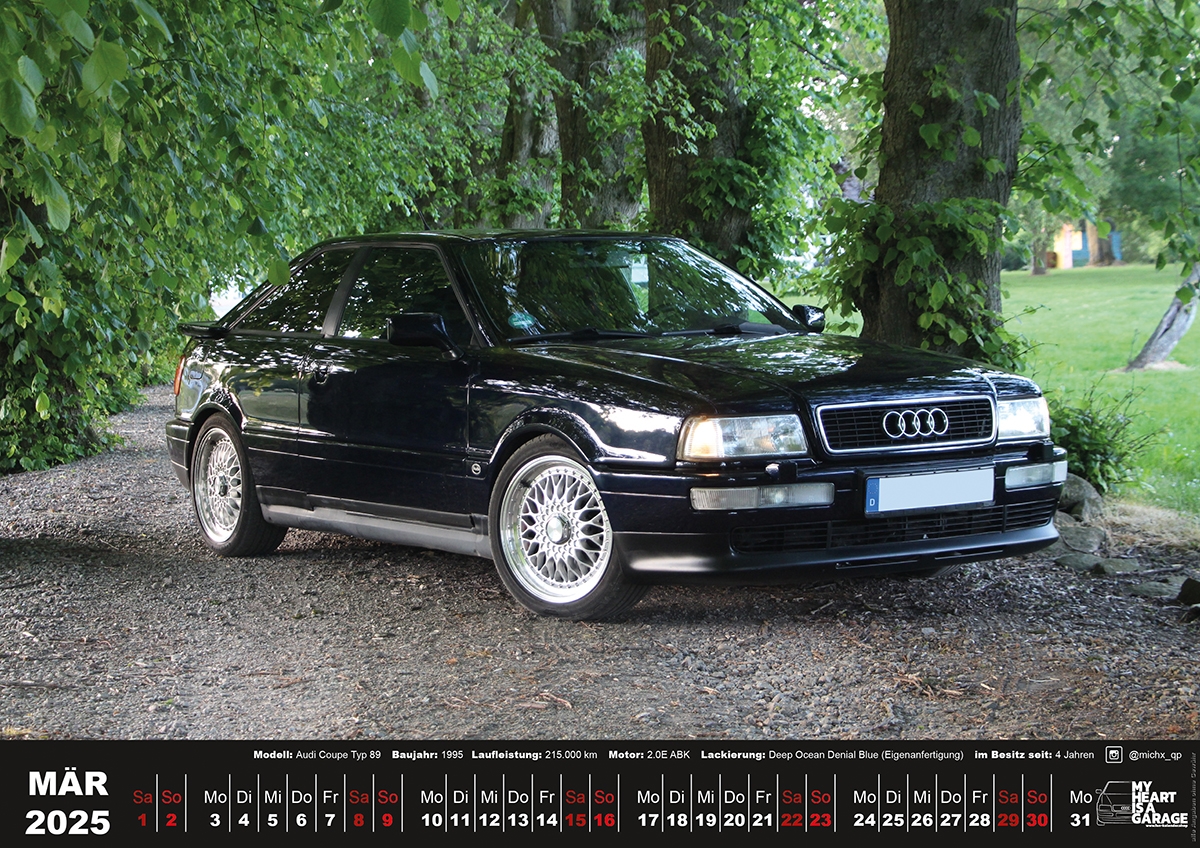 XXL-DinA2 Fan-Kalender 2026 - Modell: Audi 80 – Bild 4