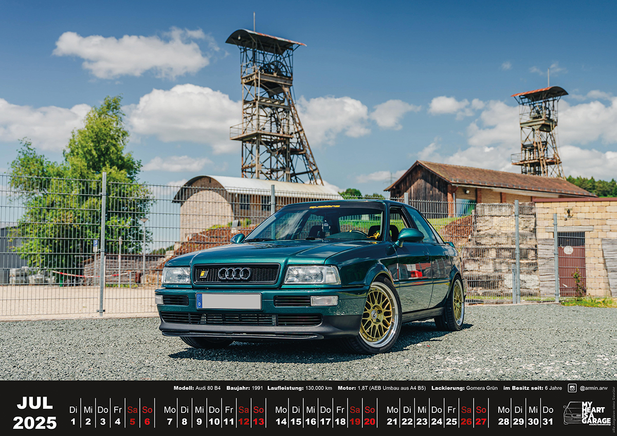 XXL-DinA2 Fan-Kalender 2026 - Modell: Audi 80 – Bild 8