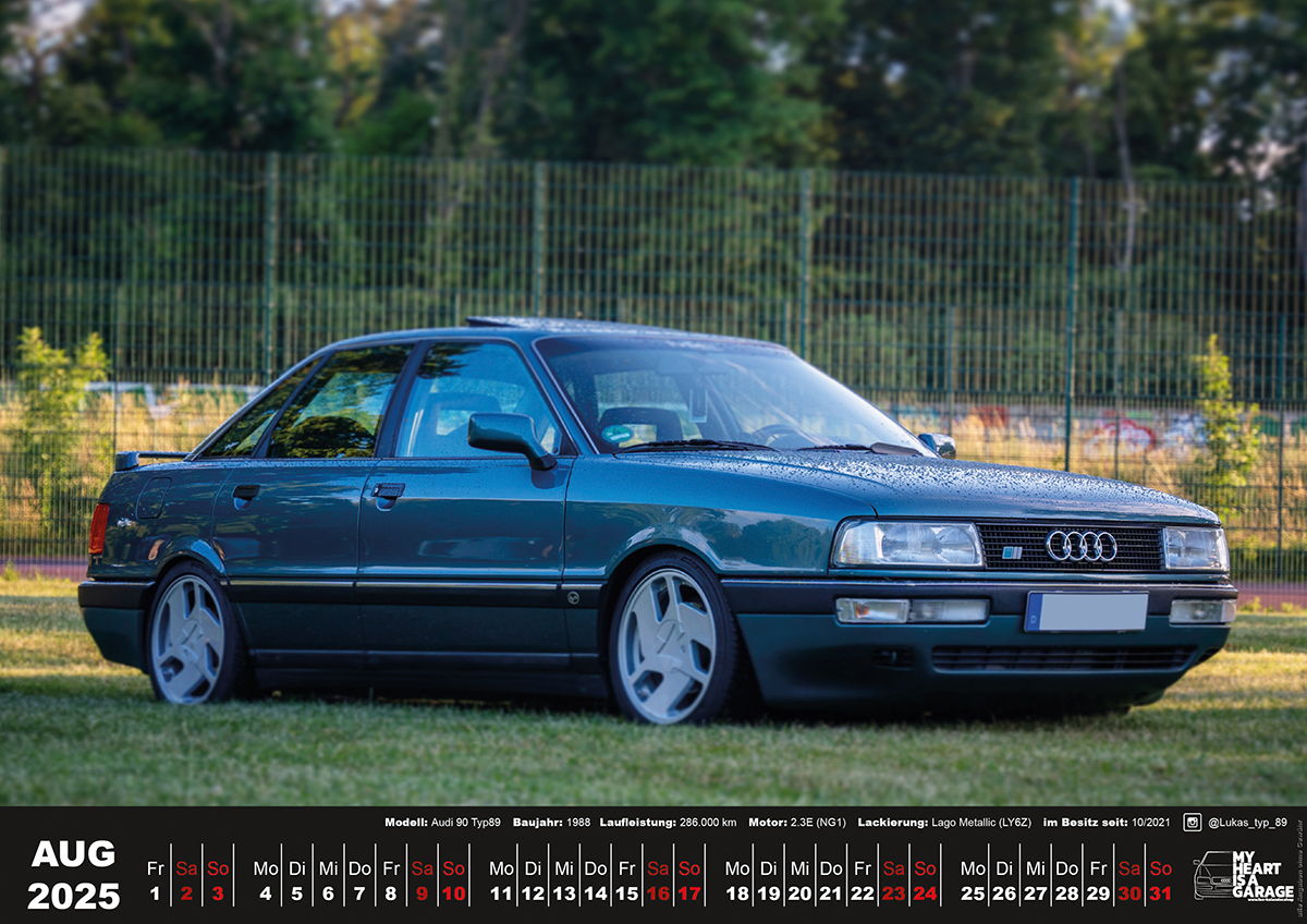 XXL-DinA2 Fan-Kalender 2026 - Modell: Audi 80 – Bild 9