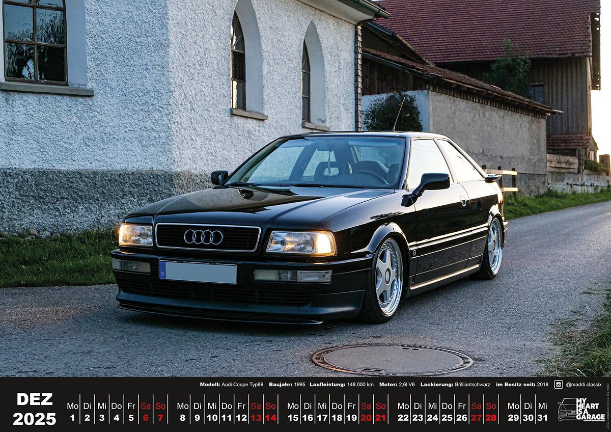 XXL-DinA2 Fan-Kalender 2026 - Modell: Audi 80 – Bild 13
