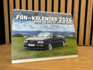 Tischkalender Fan-Kalender 2026 - Modell: Audi Cabrio
