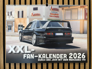 XXL-DinA2 Fan-Kalender 2026 - Modell: Mercedes 190