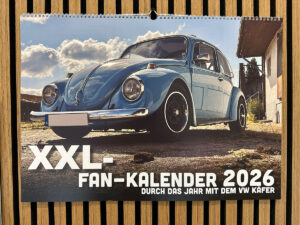 XXL-DinA2 Fan-Kalender 2026 - Modell: VW Käfer