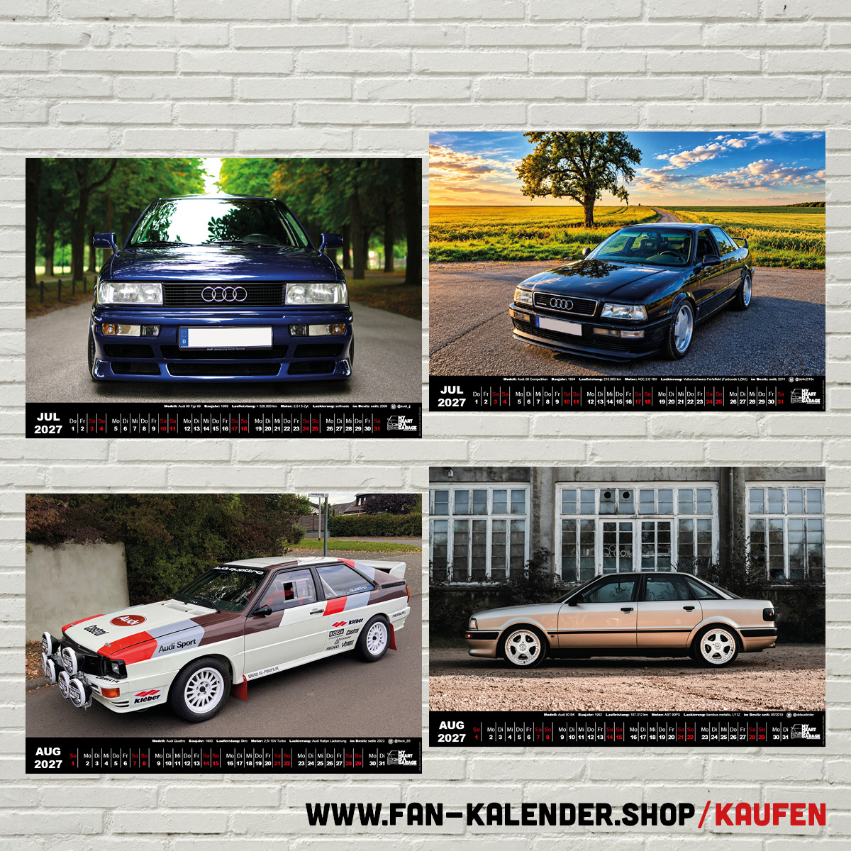 DinA3 Fan-Kalender 2027 - Modell: Audi 80 – Bild 5