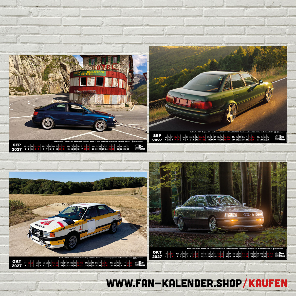 DinA3 Fan-Kalender 2027 - Modell: Audi 80 – Bild 6
