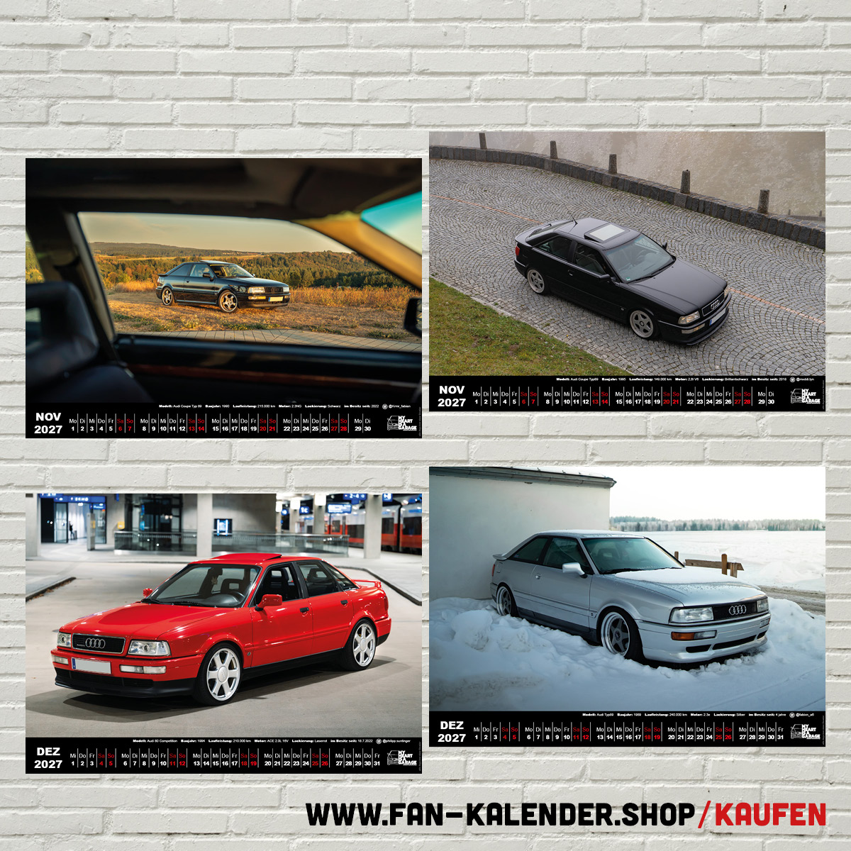 DinA3 Fan-Kalender 2027 - Modell: Audi 80 – Bild 7