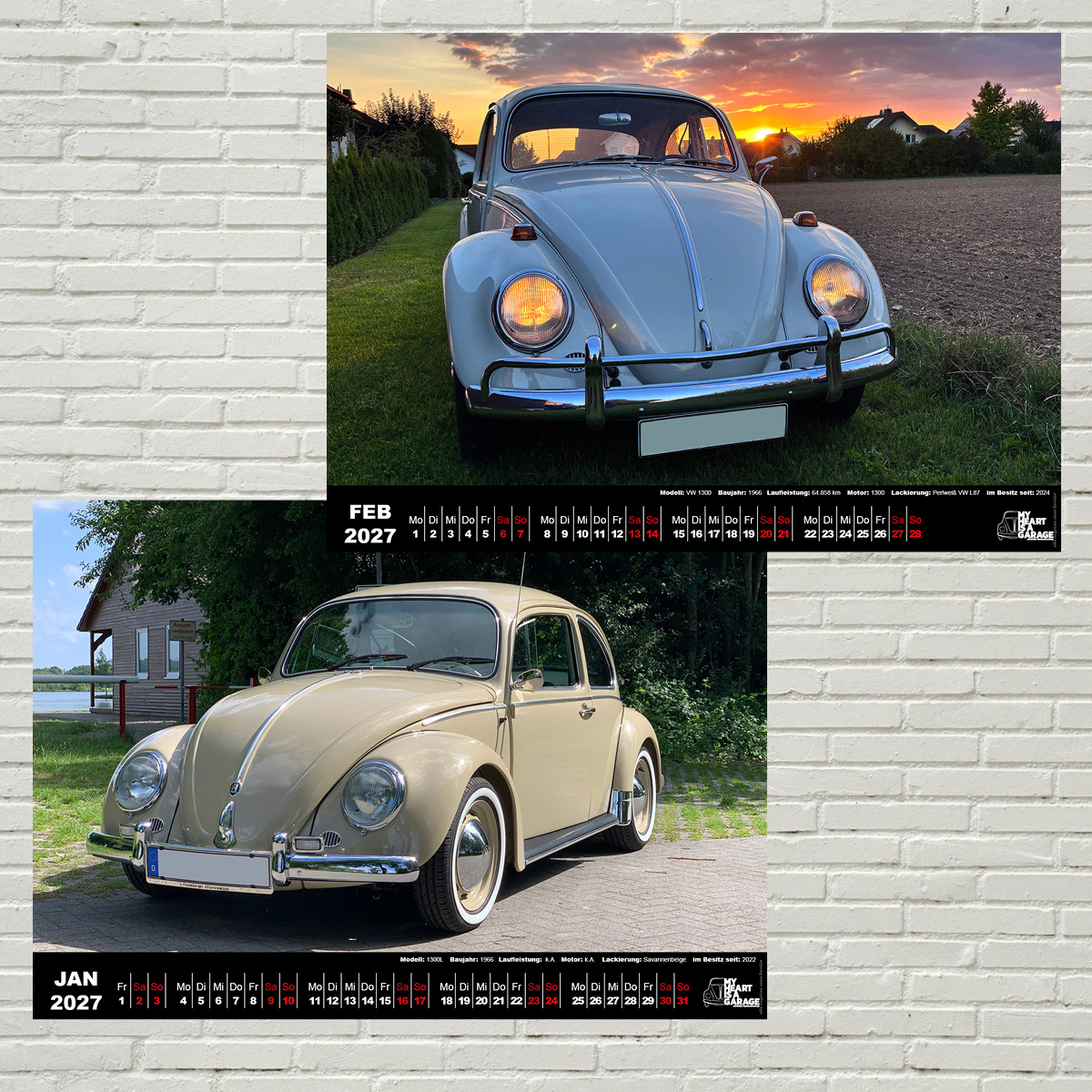 XXL-DinA2 Fan-Kalender 2027 - Modell: VW Käfer – Bild 2