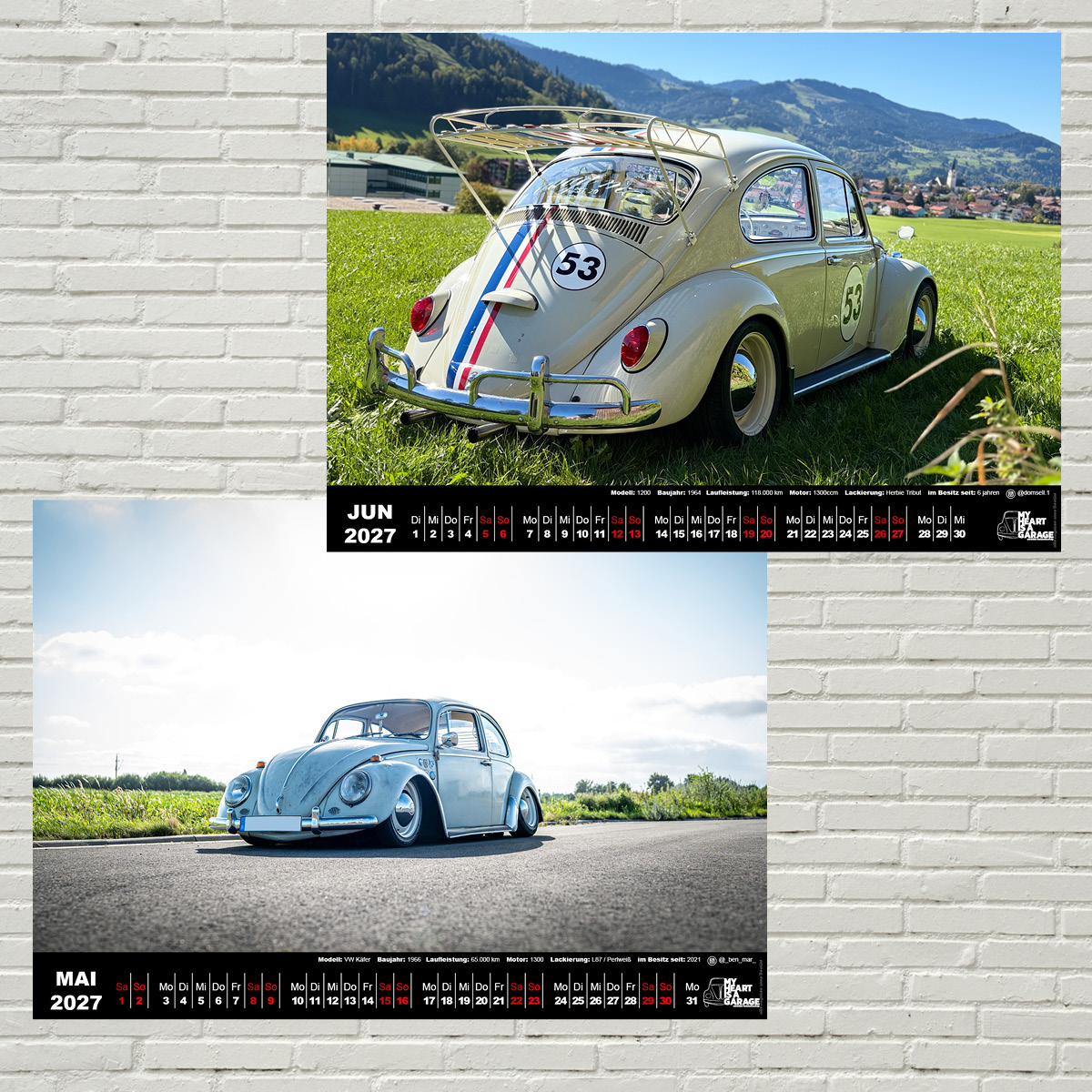 XXL-DinA2 Fan-Kalender 2027 - Modell: VW Käfer – Bild 4