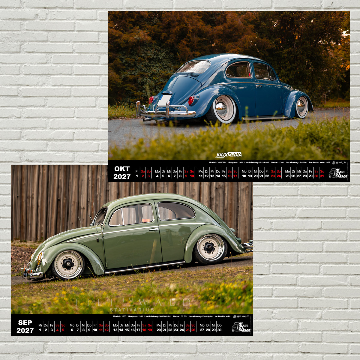 XXL-DinA2 Fan-Kalender 2027 - Modell: VW Käfer – Bild 6