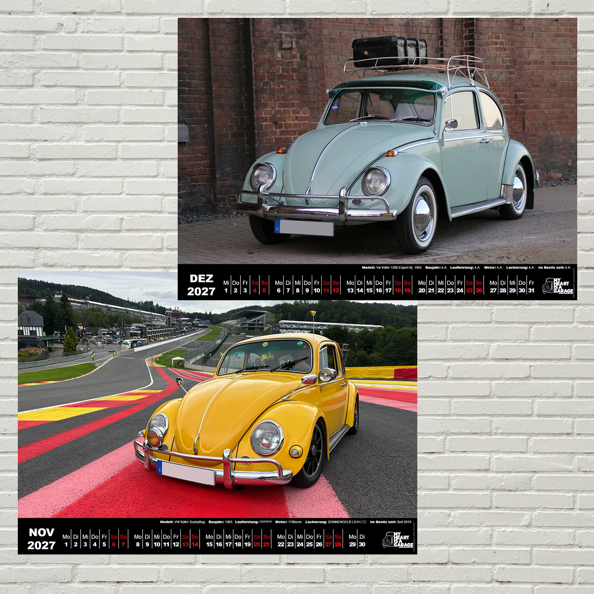 XXL-DinA2 Fan-Kalender 2027 - Modell: VW Käfer – Bild 7