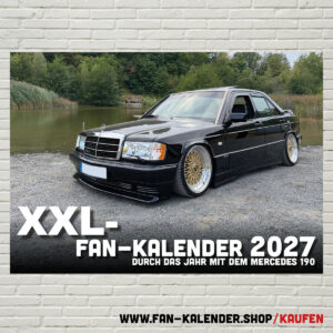 XXL-DinA2 Fan-Kalender 2027 - Modell: Mercedes 190